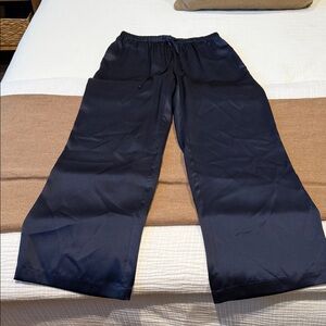 Quince Silk Drawstring Pants in Navy - Size S